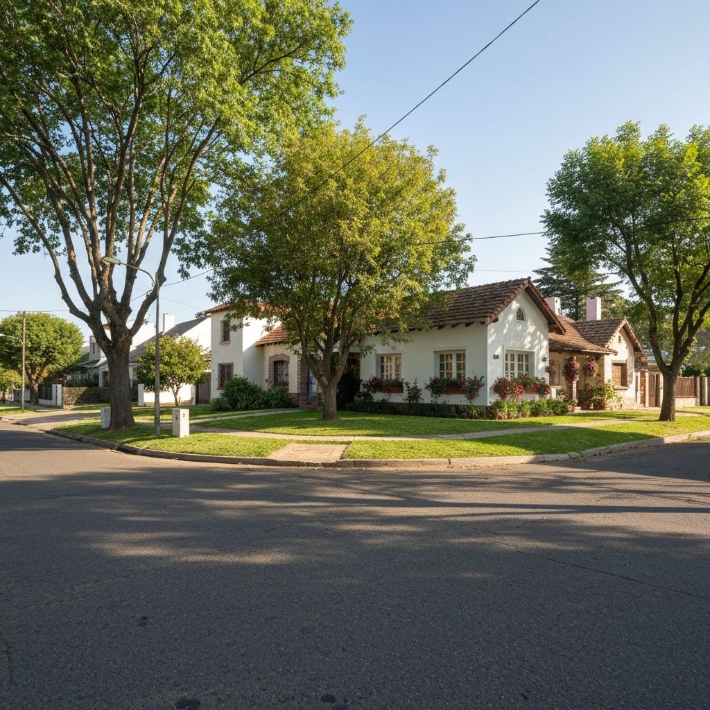 Lote esquina arbolado